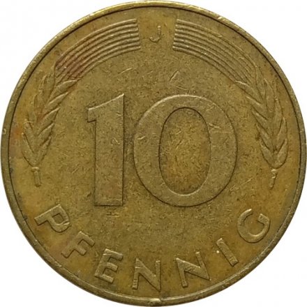 ФРГ 10 пфеннигов 1978 год - J