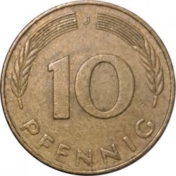ФРГ 10 пфеннигов 1978 год - J