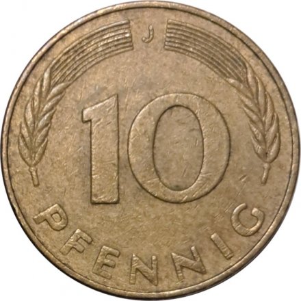 ФРГ 10 пфеннигов 1978 год - J