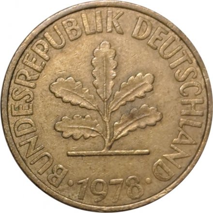 ФРГ 10 пфеннигов 1978 год - J