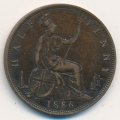 Великобритания 1/2 пенни 1886 год