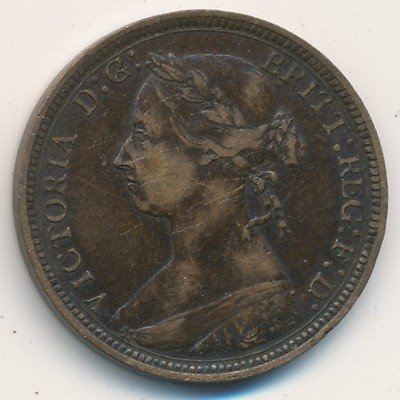 Великобритания 1/2 пенни 1886 год