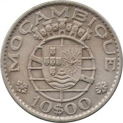 Мозамбик 10 эскудо 1968 год