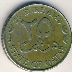 Монета Катар 25 дирхамов 2003 год