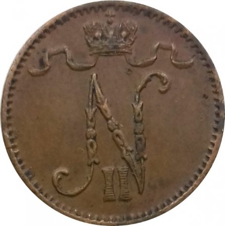 Финляндия 1 пенни 1913 год - XF