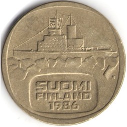 Финляндия 5 марок 1986 год - Ледокол Урхо