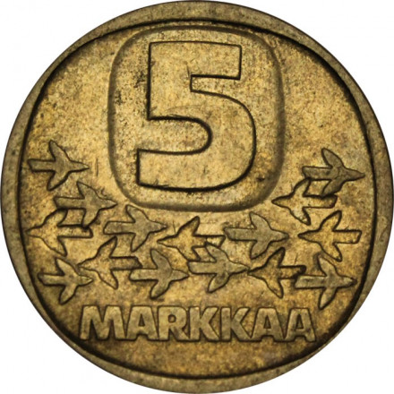 Финляндия 5 марок 1986 год - Ледокол Урхо