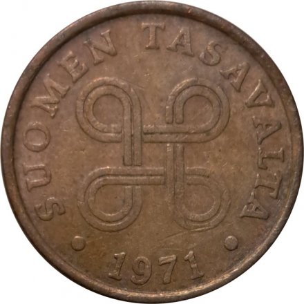 Финляндия 5 пенни 1971 год