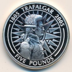 Гибралтар 5 фунтов 2005 год