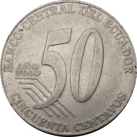 Эквадор 50 сентаво 2000 год - Флавио Элой Альфаро