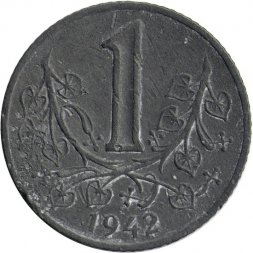 Богемия и Моравия 1 крона 1942 год
