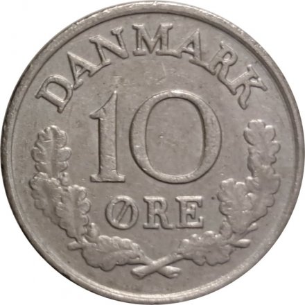 Дания 10 эре 1965 год
