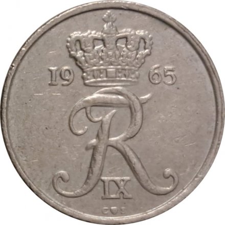 Дания 10 эре 1965 год