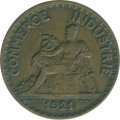 Франция 1 франк 1921 год
