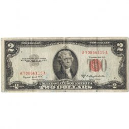 США 2 доллара 1953 год - B - F