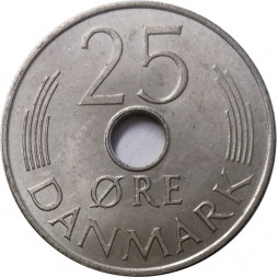 Дания 25 эре 1973 год - Королева Маргрете II
