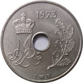 Дания 25 эре 1973 год - Королева Маргрете II