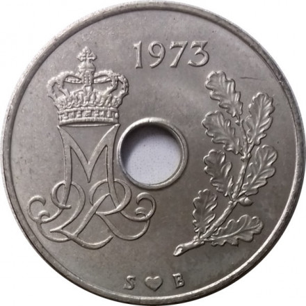 Дания 25 эре 1973 год - Королева Маргрете II