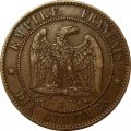 Франция 10 сантимов 1864 год - Отметка монетного двора: &quot;K&quot;