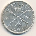Австралия 1 флорин (2 шиллинга) 1951 год - 50 лет Федерации