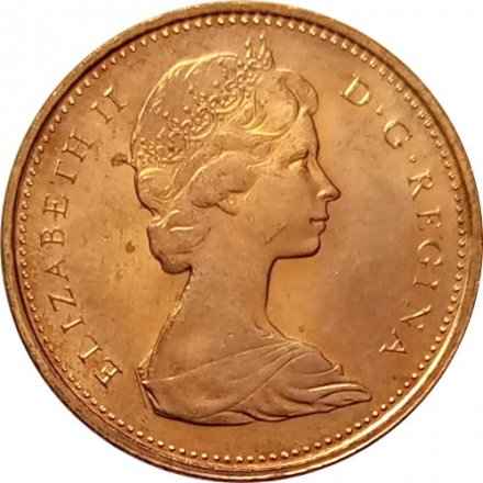 Канада 1 цент 1973 год UNC