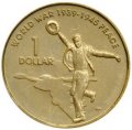 Австралия 1 доллар 2005 год - 60 лет окончания Второй Мировой войны (алюминий-бронза)