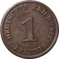 Германия 1 пфенниг 1889 год (J)