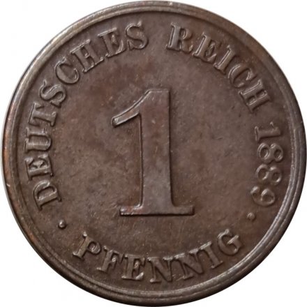 Германия 1 пфенниг 1889 год (J)