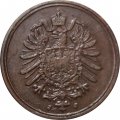 Германия 1 пфенниг 1889 год (J)
