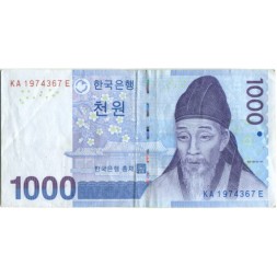 Южная Корея 1000 вон 2007 год - VF+