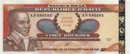 Гаити 20 гурдов 2001 год - 200 лет принятию конституции Гаити UNC