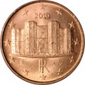 Италия 1 евроцент 2010 год - Замок Кастель-дель-Монте