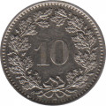 Швейцария 10 раппенов 2014 год