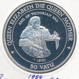 Монета Вануату 50 вату 1994 год