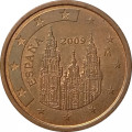 Испания 2 евроцента 2009 год - Кафедральный собор Сантьяго-де-Компостела