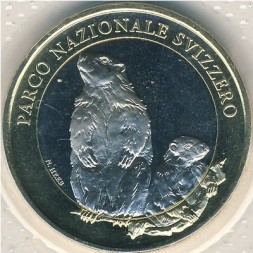 Швейцария 10 франков 2010 год