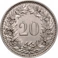 Швейцария 20 раппенов 1934 год