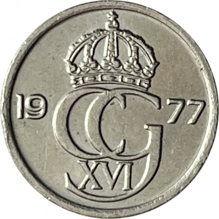 Швеция 10 эре 1977 год