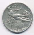 Италия 20 чентезимо 1911 год - Король Виктор Эммануил III