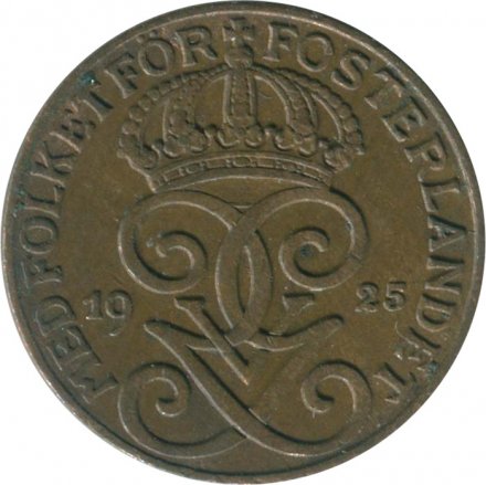 Швеция 1 эре 1925 год