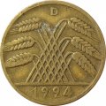 Веймарская республика 10 рейхспфеннигов 1924 год (D)