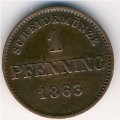 Бавария 1 пфеннинг 1863 год