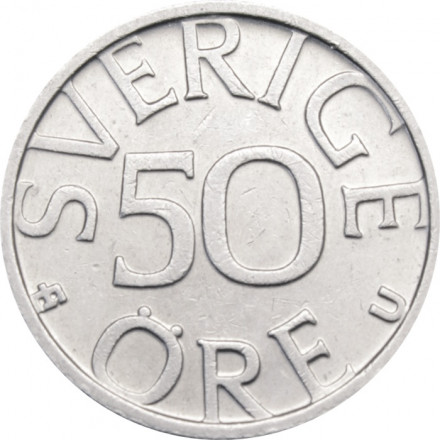 Швеция 50 эре 1978 год - Король Карл XVI Густав