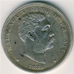 Монета Гавайские острова 1 доллар 1883 год