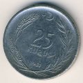 Турция 25 куруш 1961 год