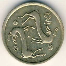 Кипр 2 цента 1988 год