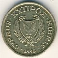 Кипр 2 цента 1988 год