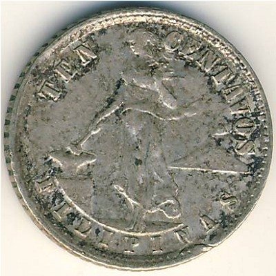Филиппины 10 сентаво 1937 год