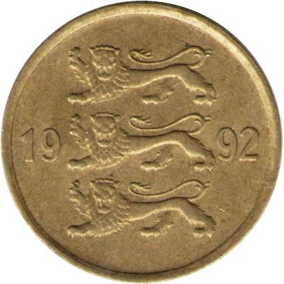 Эстония 10 сентов 1992 год