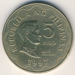 Филиппины 5 песо 1997 год - Эмилио Агинальдо